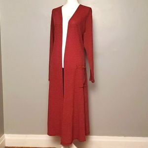 LuLaRoe XL Sarah Cardigan Red and Black